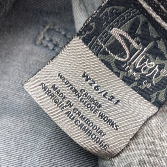 VINTAGE SILVER NOVEMBER JEGGING JEANS 26x29 ๐ - Picture 6 of 15